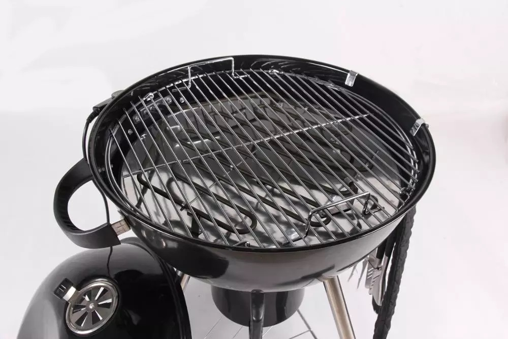 Угольный гриль барбекю для дачи Grill BBQ на колесиках с термометром