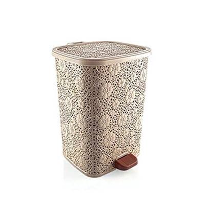 Мусорное ведро с педалью 26 лт АЖУРНОЕ бежевый