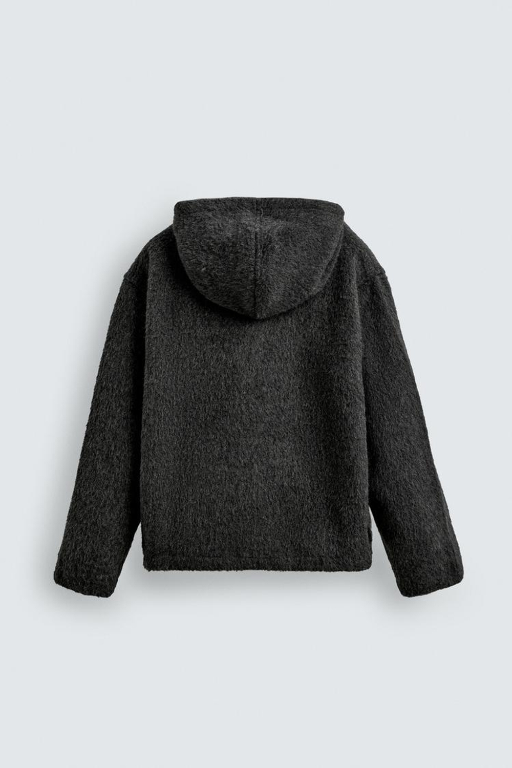 ZARA КУРТКА-РУБАШКА С КАПЮШОНОМ, СЕРЫЙ