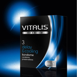 Презервативы Vitalis Premium Delay & Cooling - продлевающие, 3 шт