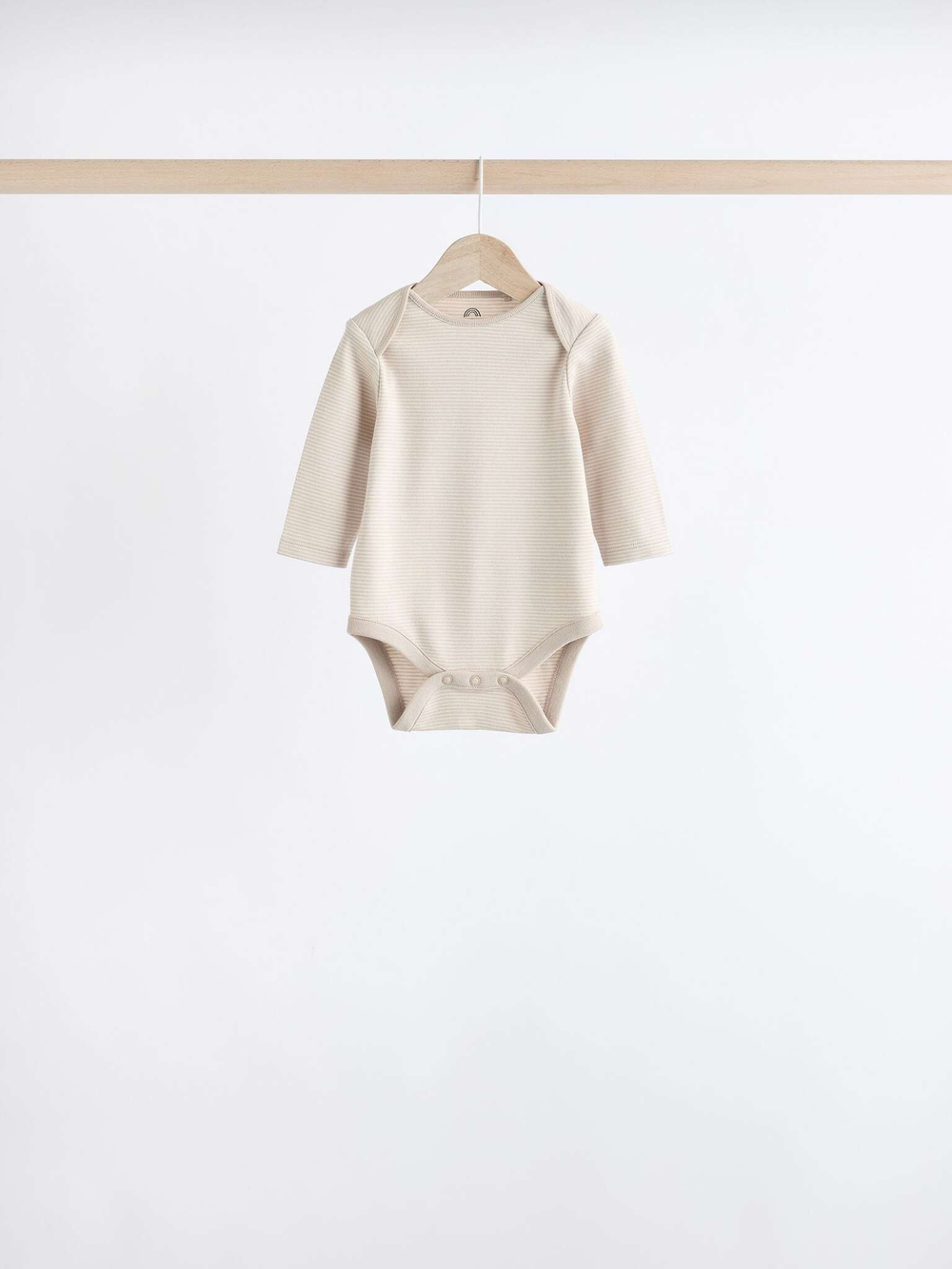 Боди с длинным рукавом для малышей Next K79-686, 5 шт., Синий, Хаки, Бежевый