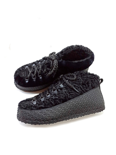 Ботинки из каракуля и мутона "Double"