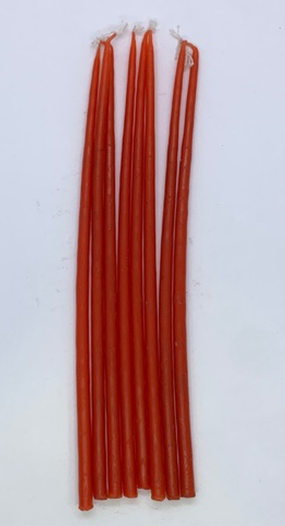 Свеча конусная красная 22см