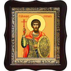 Феодор Стратилат великомученик Гераклийский. Икона на холсте.