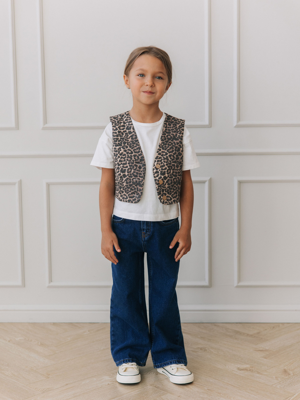 Джинсы широкие, Синий