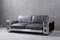 Диван Aviator 205 см, серая натуральная кожа