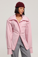 Рубашка в полоску с кантами