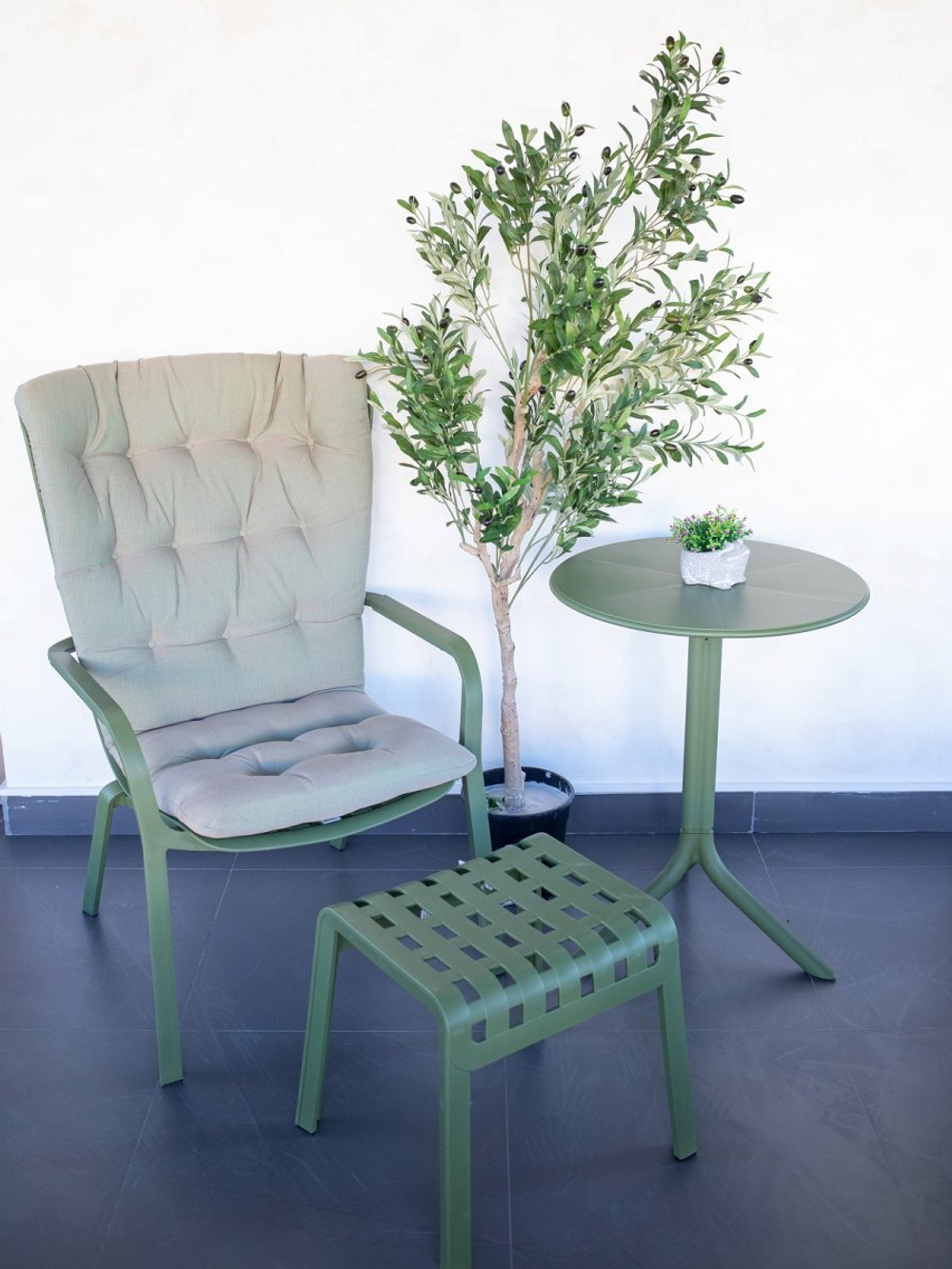 Комплект пластиковой мебели Nardi Folio Poggio, агава, бежевый