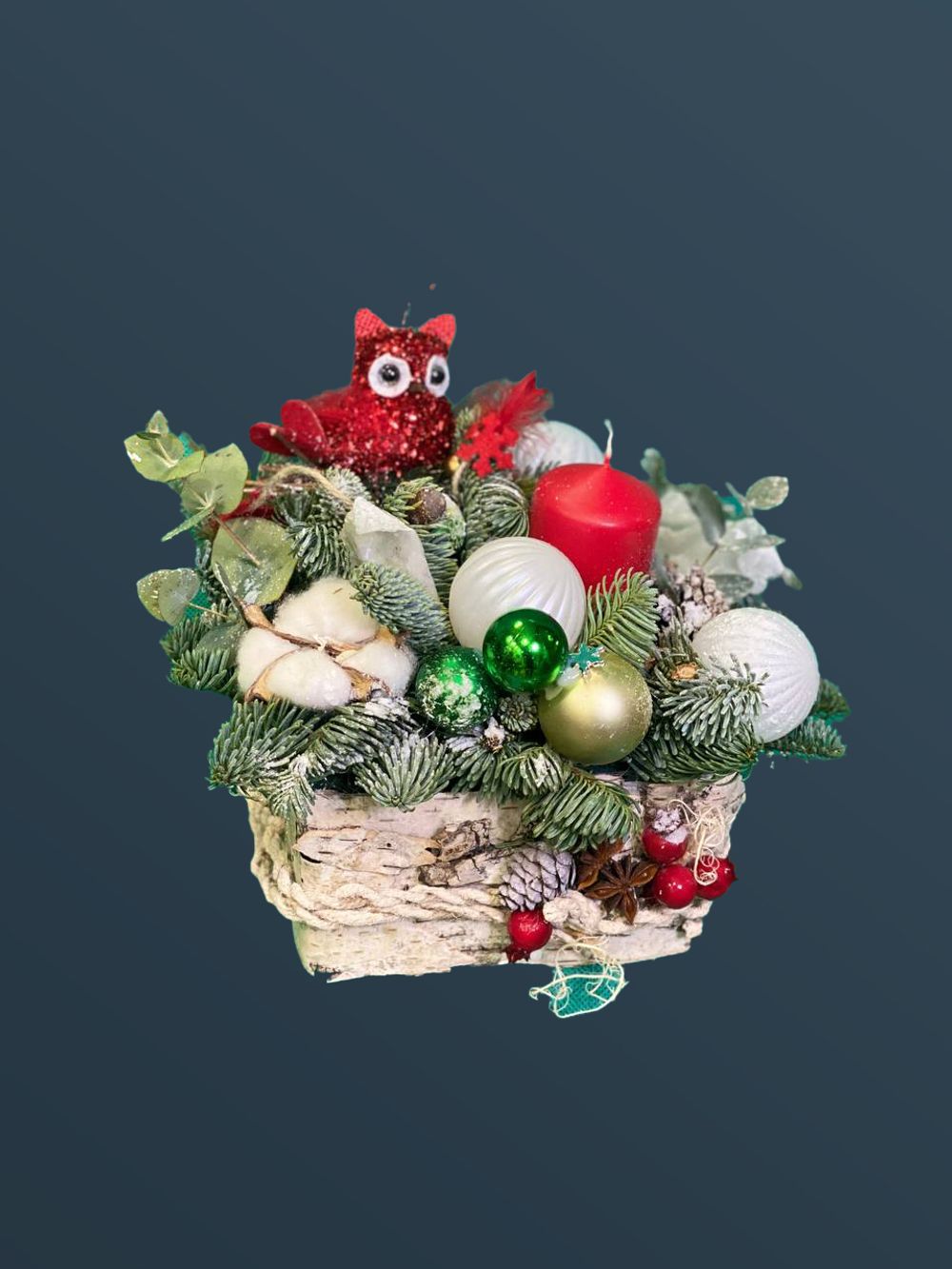Новогодняя корзинка с Совой