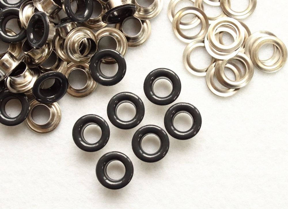 Темно-серый Люверс №5, Эмаль/сталь - упаковка 10 шт