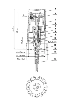 Распылитель 18 СТЕКЛО черный с КПВ