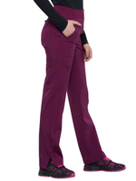 Брюки медицинские женские Cherokee CK065A с поясом в рубчик, винный, 48