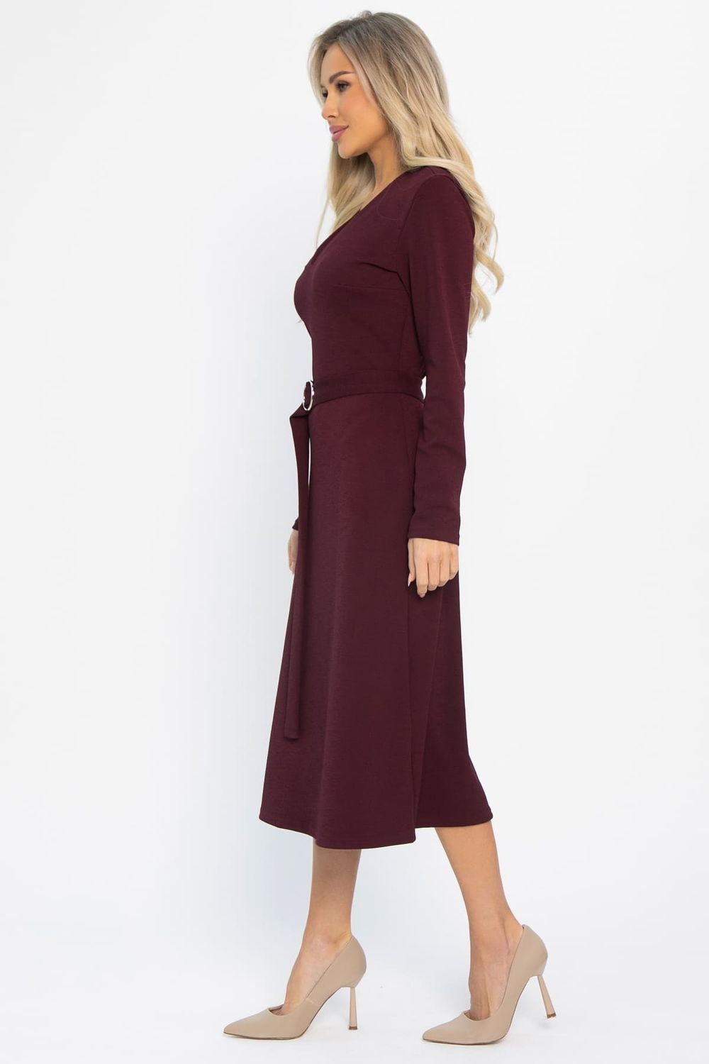 Платье трикотажное Парижанка (бордовое) П14622-10М LT Collection