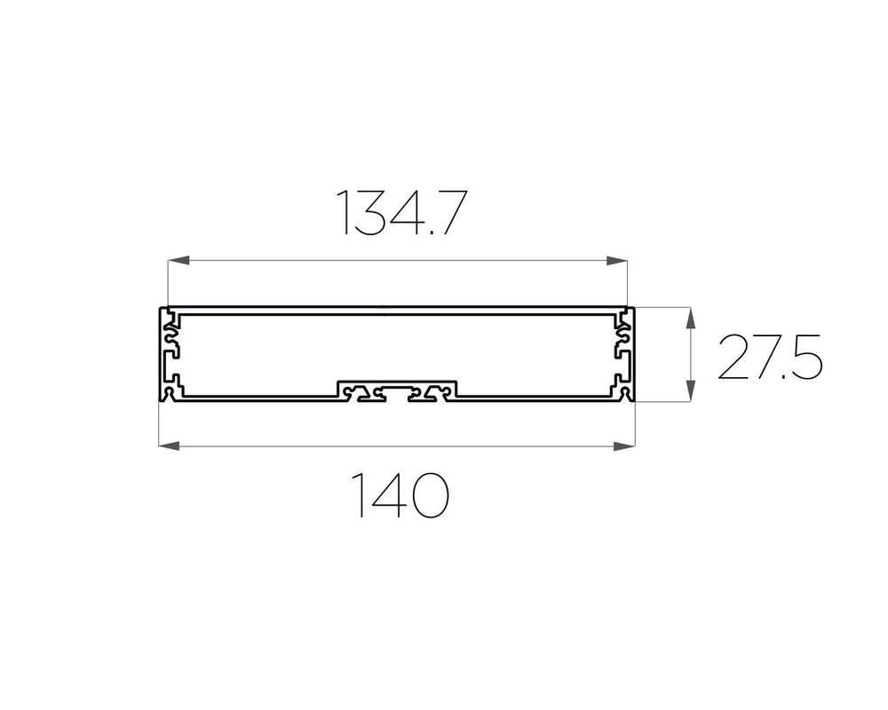Профиль накладной алюминиевый LC-LP-27140-2 Anod
