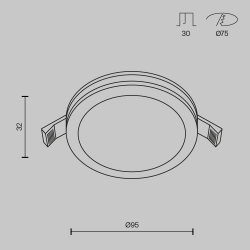 Встраиваемый светильник Technical DL303-L12B4K