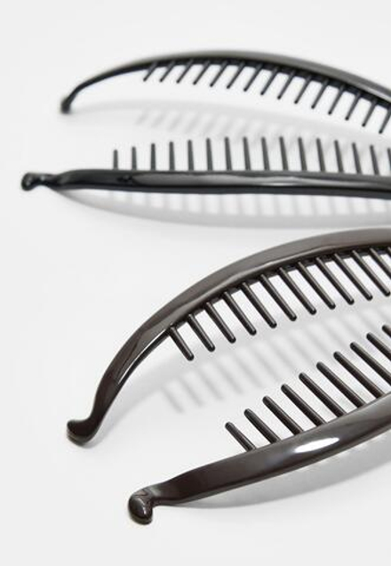 STRADIVARIUS Набор из 2 заколок для волос, черный