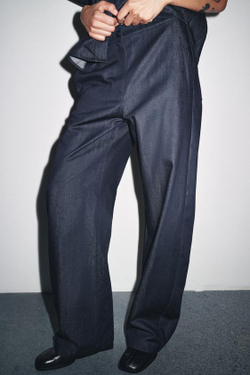 ZARA ДЖОГГЕРЫ ДЕНИМ — ZW COLLECTION, СИНИЙ