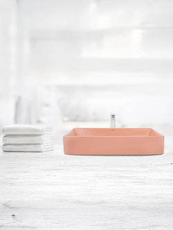 Раковина накладная (матовая розовая) WeltWasser WW  ELBACH 2174 MP 600х405х110