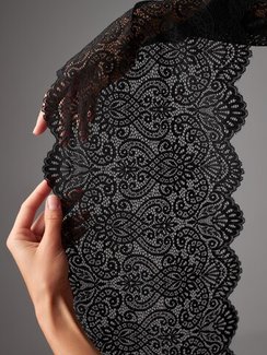 03-251 Кружево эластичное 22 см, черный