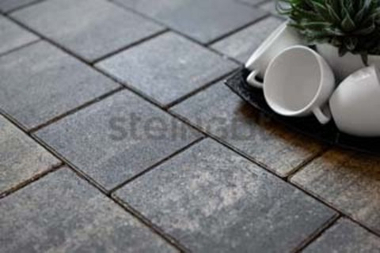 Тротуарная плитка Новый город Графитовый камень (Stein Black) 40 мм