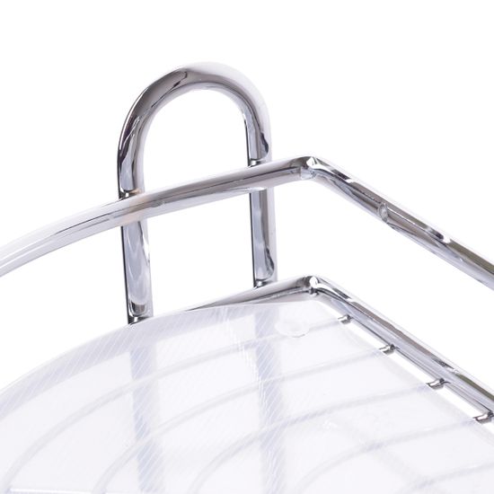 Полка для ванной 2-ярусная прямая 29,5х17,5х33,5 см. Besser BS 0281E из хромированной стали