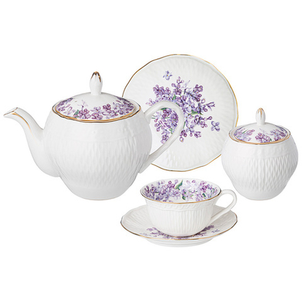 ЧАЙНЫЙ СЕРВИЗ LEFARD "LILAC" НА 6 ПЕР. 14 ПР. 800/300/250 МЛ (КОР=4НАБ.)