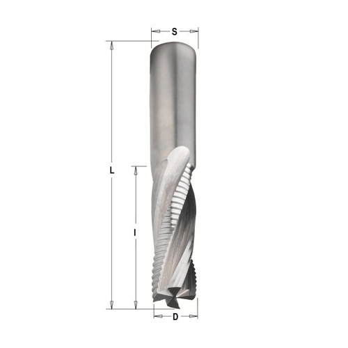 Фреза спиральная монолитная 12x42x90 Z=4 S=12 RH 197.121.11