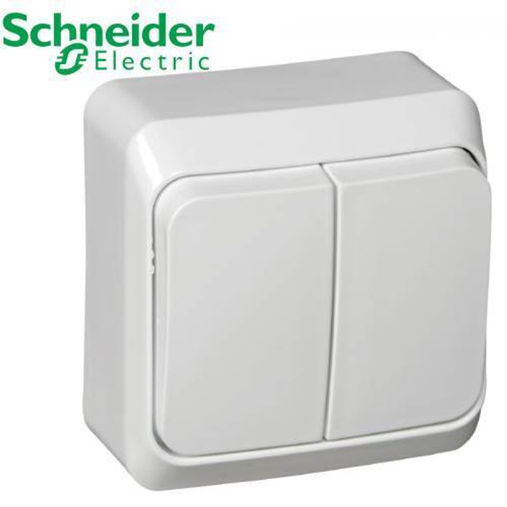 ВА10-002В Выключатель 2кл (белый) Этюд Schneider