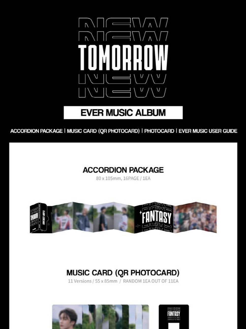 Альбом FANTASY BOYS - NEW TOMORROW 1st Mini Album EVER MUSIC ALBUM Version