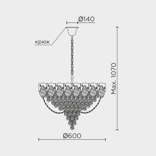 Подвесная люстра MODELUX premium ML.8881.12P GD