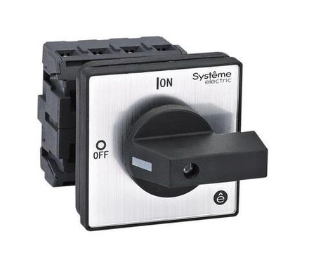 Выключатель-разъединитель 4п 32А IP20 с черн. рукоят. на дверцу 4 винтами SE MSD32420B