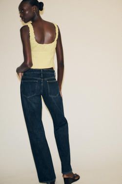 ZARA КОМБИНИРОВАННЫЙ ТОП, ЖЕЛТЫЙ