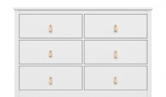 Комод Ellipse Wood 6 ящиков Белый