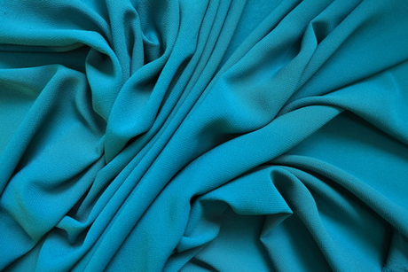 Креп плательный "Кубик" морская волна