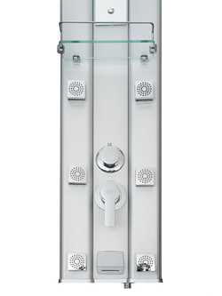 Душевая панель RIVER GURON 09 130х27 Прямоугольная  Алюминий Хром