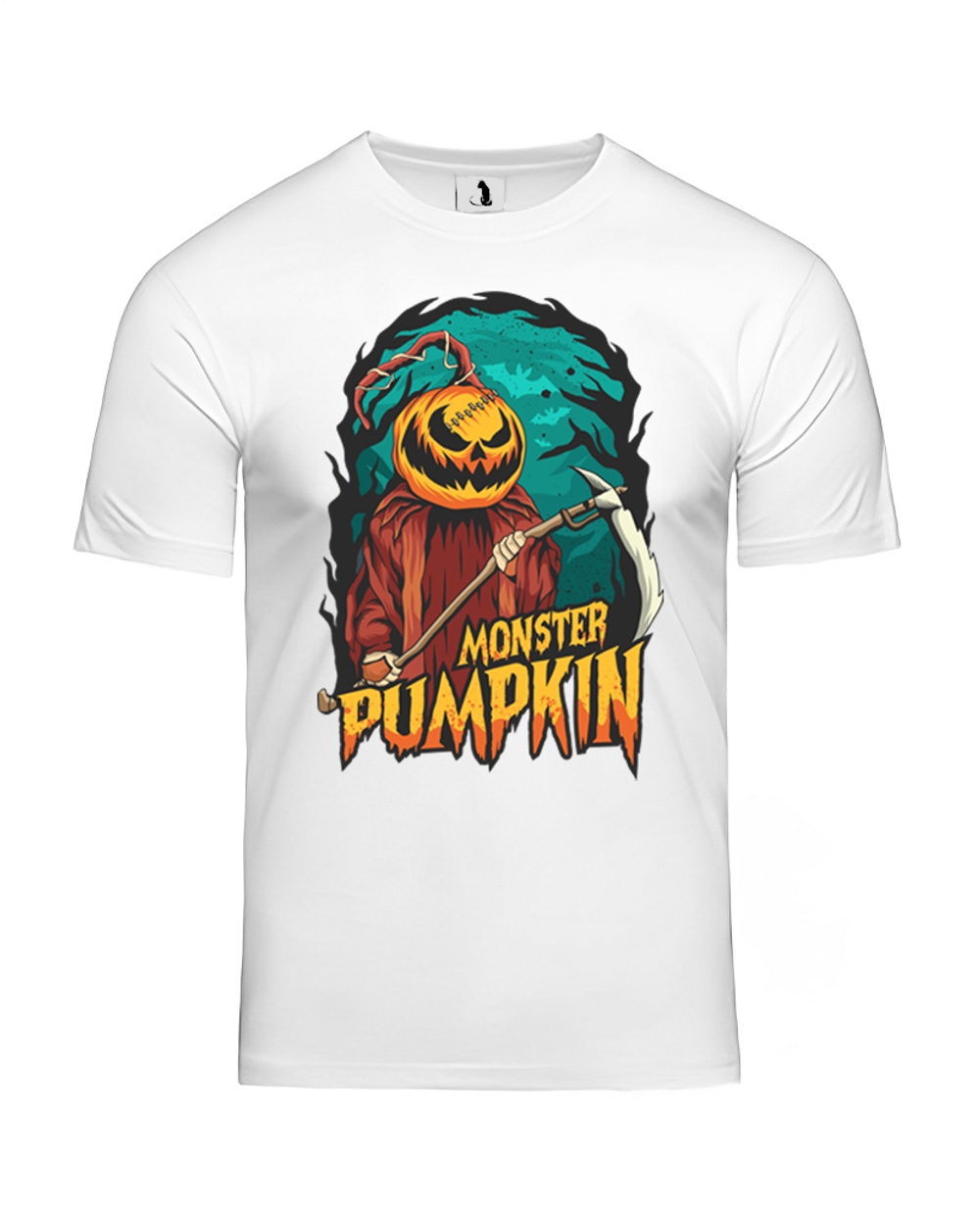 Футболка Monster Pumpkin классическая прямая белая