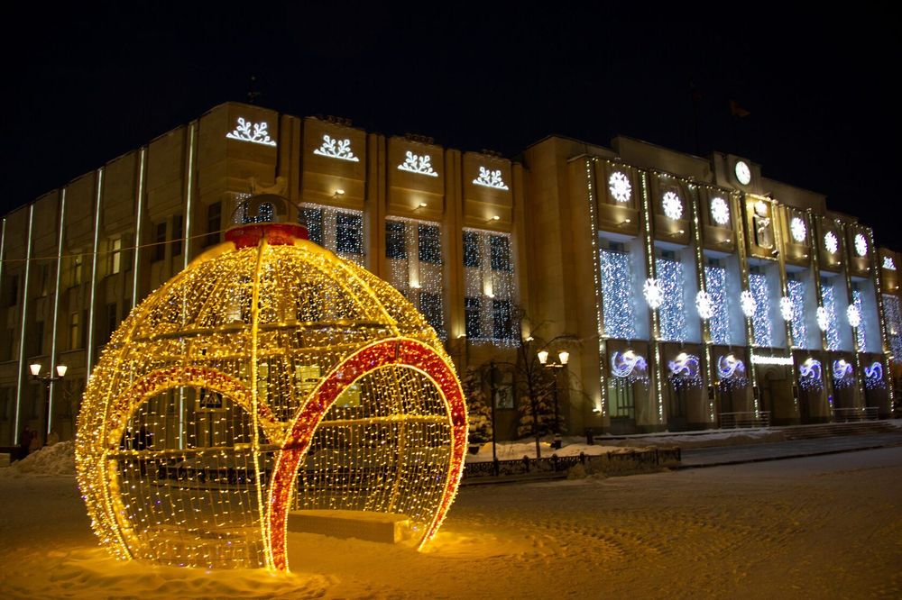 Светодиодный шар c аркой и любым логотипом - серия золотая