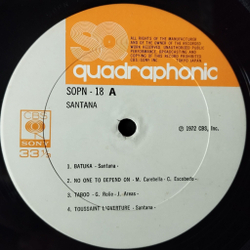 Винтажная виниловая пластинка LP Santana III (Japan 1973) (No Obi) Para Los Rumberos
