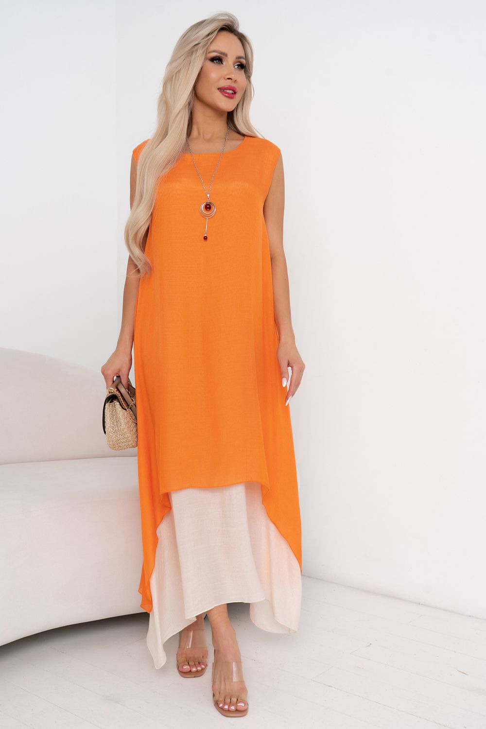 Платье Велла (коррал) Р11-1171 Nikol (Акция)