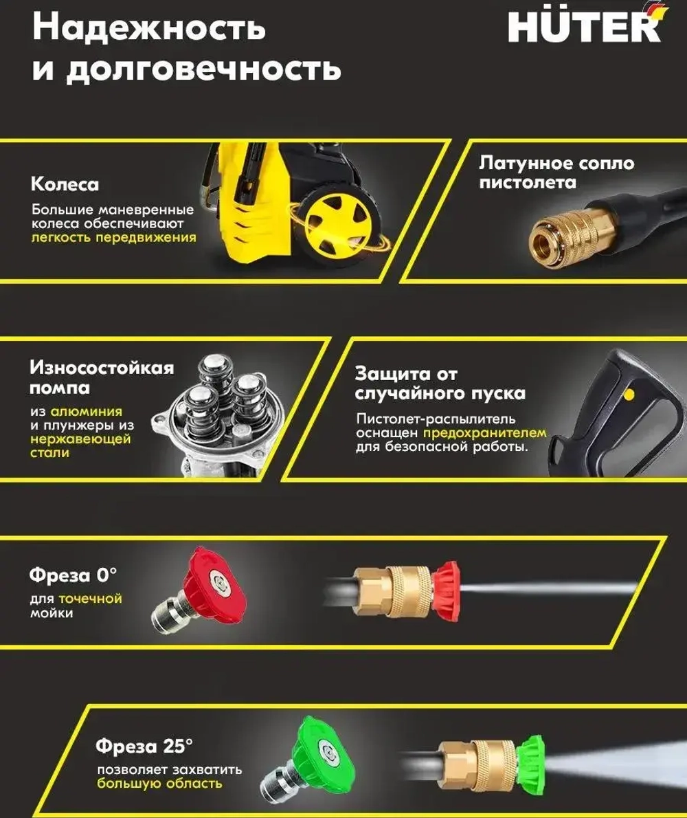 Мойка высокого давления Huter W135-AR