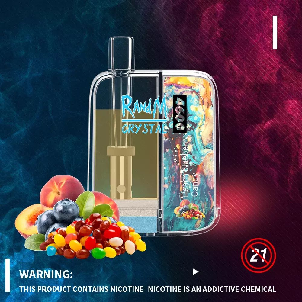 RandM 4600 Crystal - Peach Blueberry Candy (5% nic)