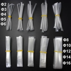2-кратная термоусадочная трубка, 14 мм,прозрачный, длиной 10 метров