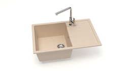 Кухонная мойка GLANZ J161-G39 750x505мм Слоновая кость