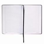 Блокнот А5 (148х218 мм), BRAUBERG "Select", 96 л., балакрон, резинка, клетка, черный, 125211