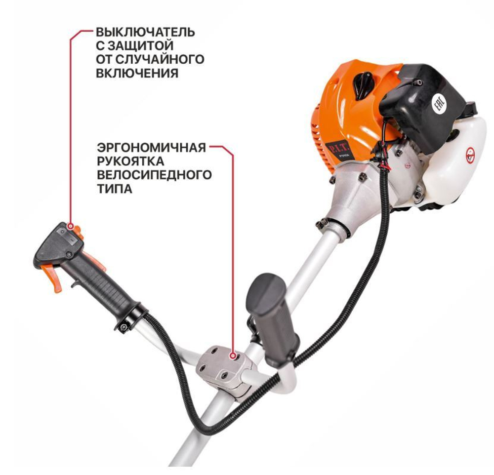 Триммер бенз. Р75103А Стандарт (2,8л.с,56 см3, 2-такт, диск 3-зуб, наплеч. ремень,разъемн. штанга)