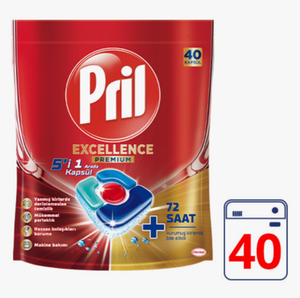 Капсулы Pril Экселленс, для посудомоечных машин 40 шт