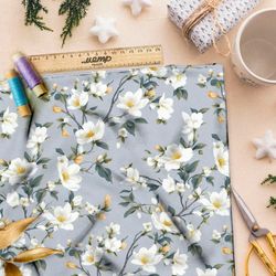 Ткань премиум Оксфорд 600D цветы весеннего сада