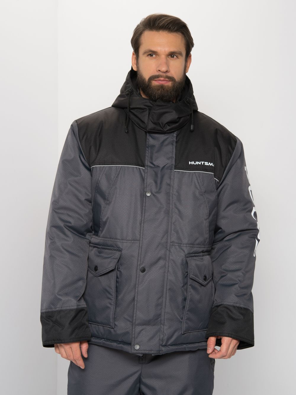 Костюм зимний Полюс ткань Cell цвет Серый/Черный