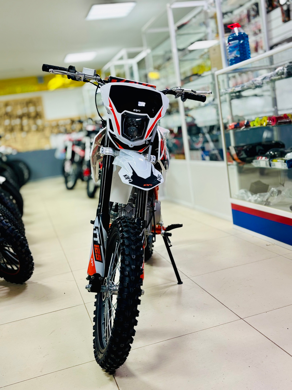 ПИТБАЙК KAYO BASIC K125EM 17/14 KRZ (МЕХАН. СЦЕПЛ., ЭЛ. СТАРТЕР 2024 Г.)