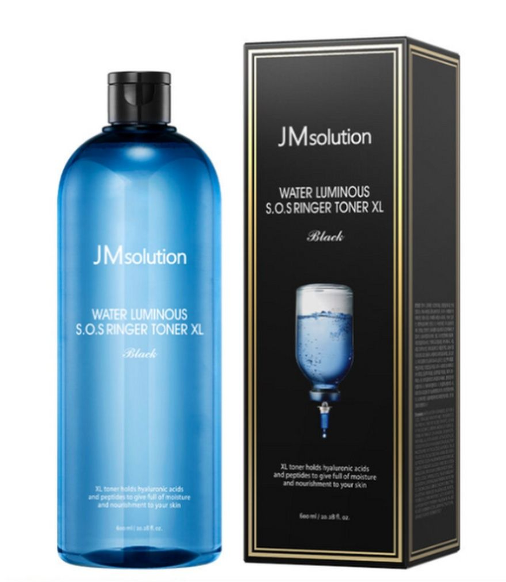 JMSOLUTION Тонер увлажняющий с пептидами и гиалуроновой кислотой Water Luminous SOS Ringer Toner XL Black 600 мл